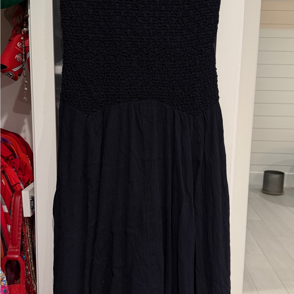 Anthropologie Midnight Strapless Dress